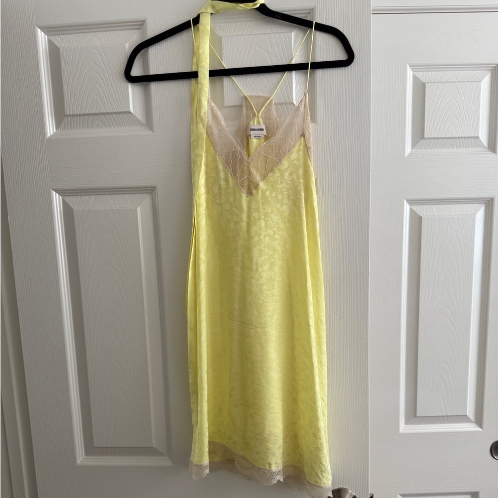 Zadig & Voltaire Light Yellow Silk slip dress